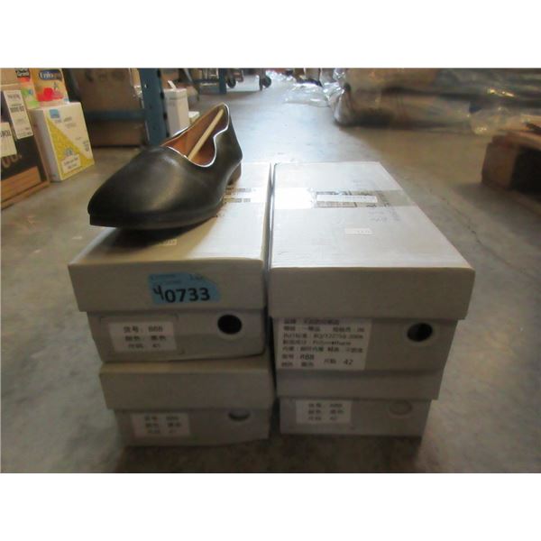 4 New Pairs of Ladies Black Ballet Flats