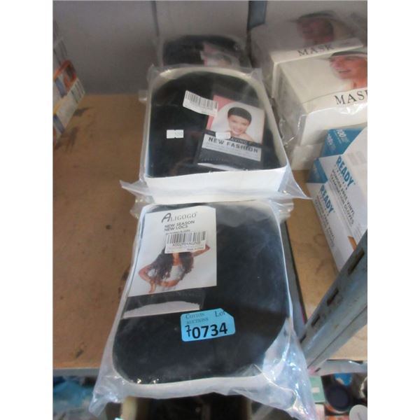7 Assorted New Wigs with Hair Nets
