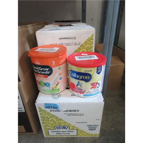 Lot of Baby Cereal & Powdered Toddler Drink