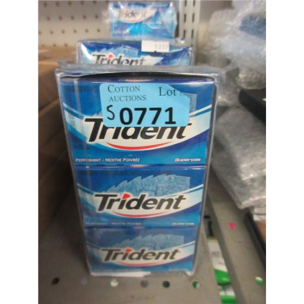5 Boxes of 12 Packages of Trident Peppermint Gum