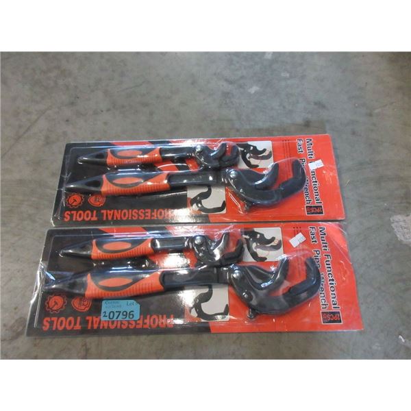 2 Sets of 2 Multi-Functional Fast Pipe Wrenches