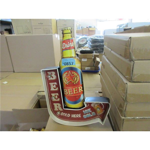 2 New Illuminated Beer Metal Signs