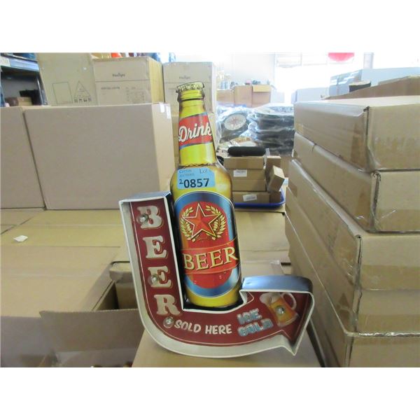 2 New Illuminated Beer Metal Signs