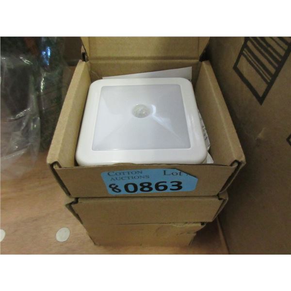 8 New Motion Sensor Lights -  3" x 3"