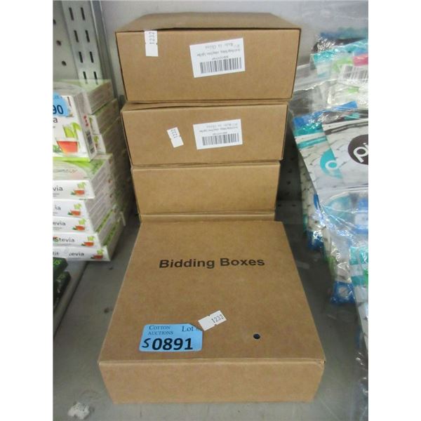5 Sets of 4 Bridge Bidding Boxes