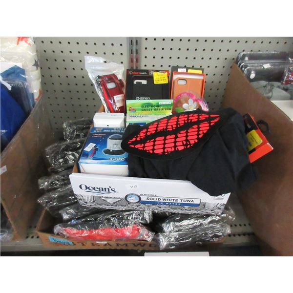 2 Boxes of Fanny Packs, Clothing, Toys & More