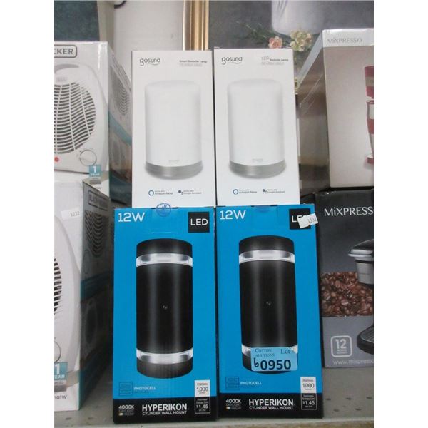 2 Smart Bedside Lamps & 4 Wall Lamps