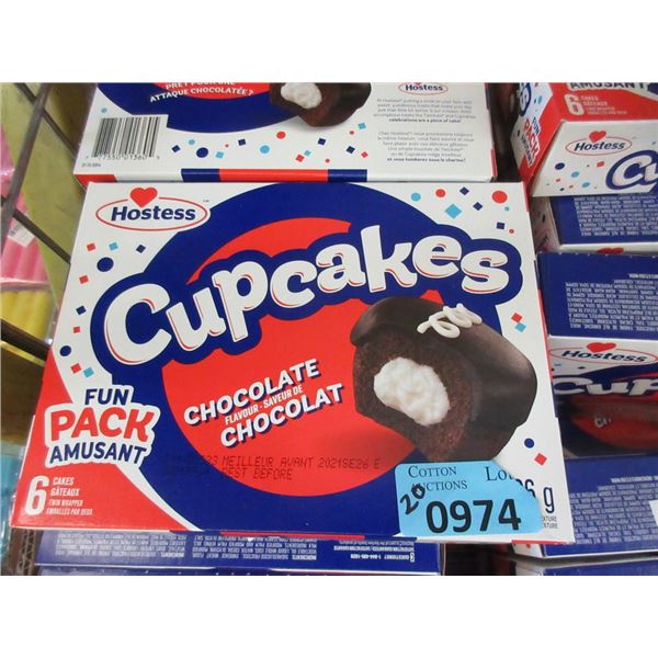 20 Boxes of 6 Hostess Cupcakes - BB: Sept 26/21