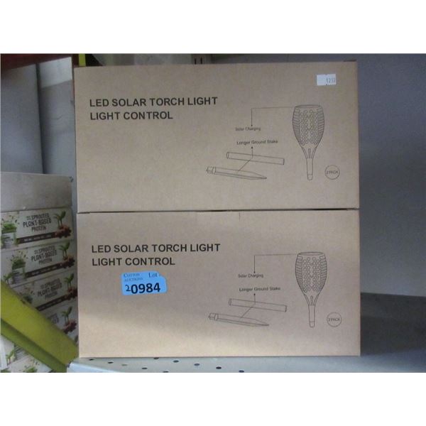 2 LED Solar Torch Lights