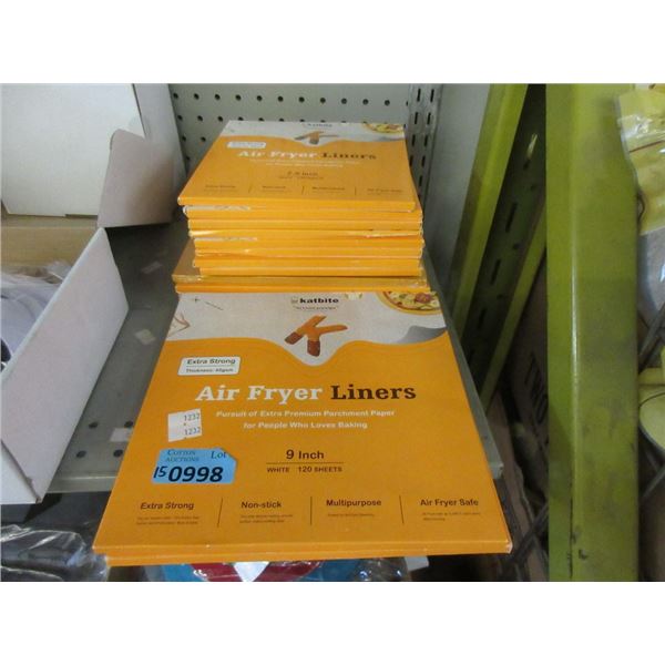 15 Packages of Air Fryer Liners - Assorted Sizes