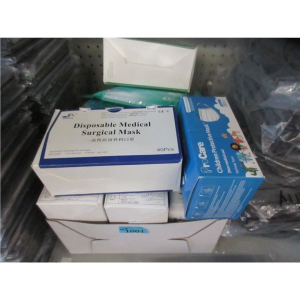 12+ Packages of Assorted Disposable Face Masks