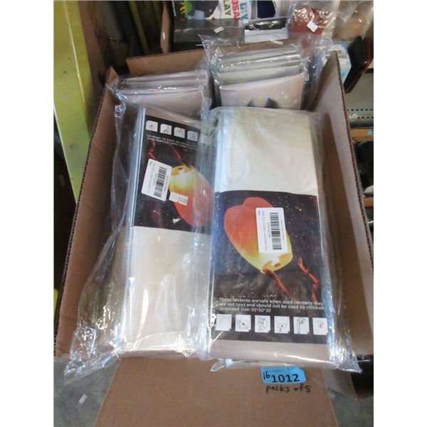 16 Packages of 5 Sky Lanterns