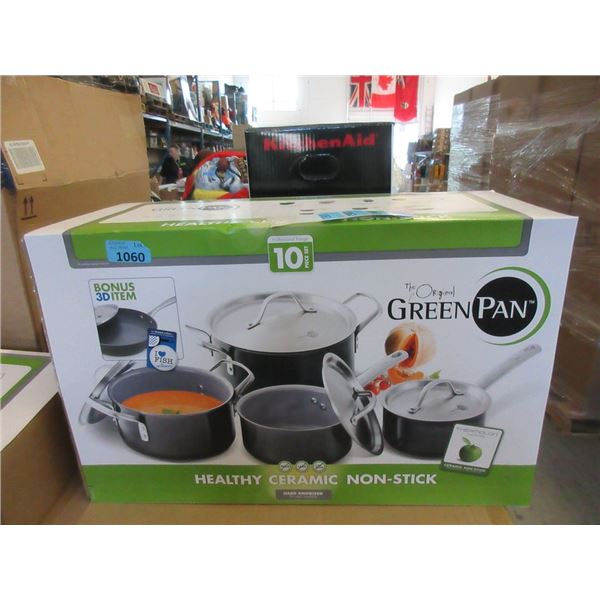 New 10 Piece Original Green Pan Cookware Set