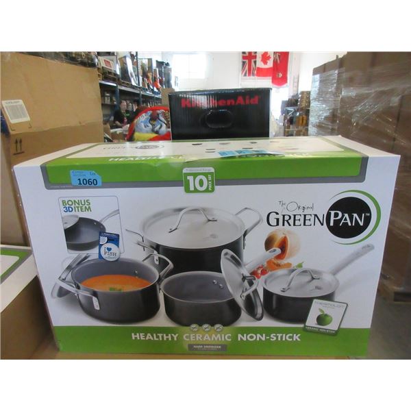 New 10 Piece Original Green Pan Cookware Set