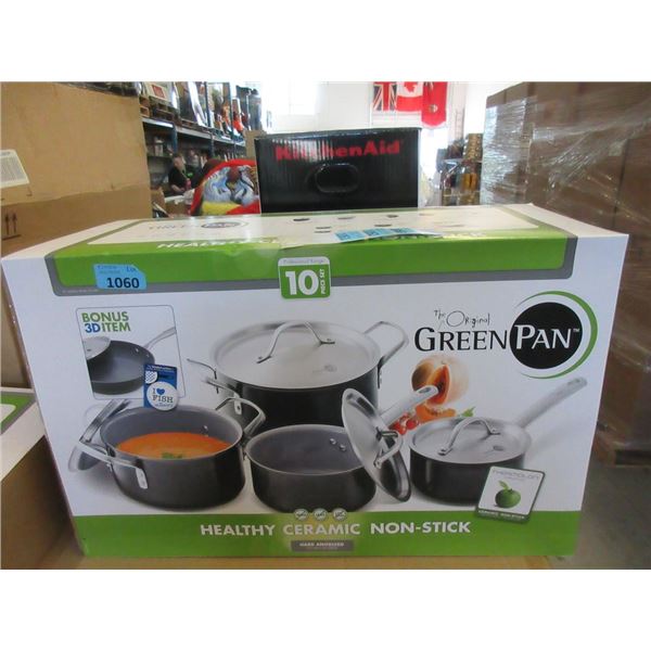 New 10 Piece Original Green Pan Cookware Set