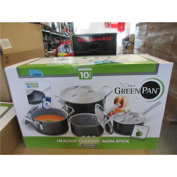 New 10 Piece Original Green Pan Cookware Set