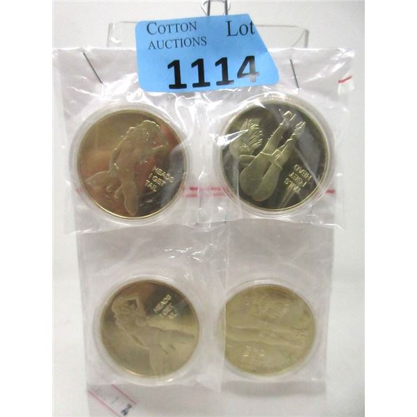 4 Naughty Girl Collector Rounds in Capsules