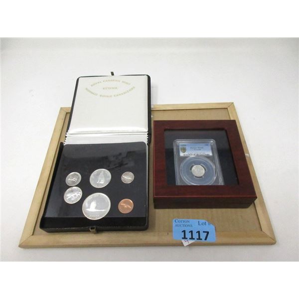 Set of 6 Canadian 1967 Coins & Graded 1920 Dime