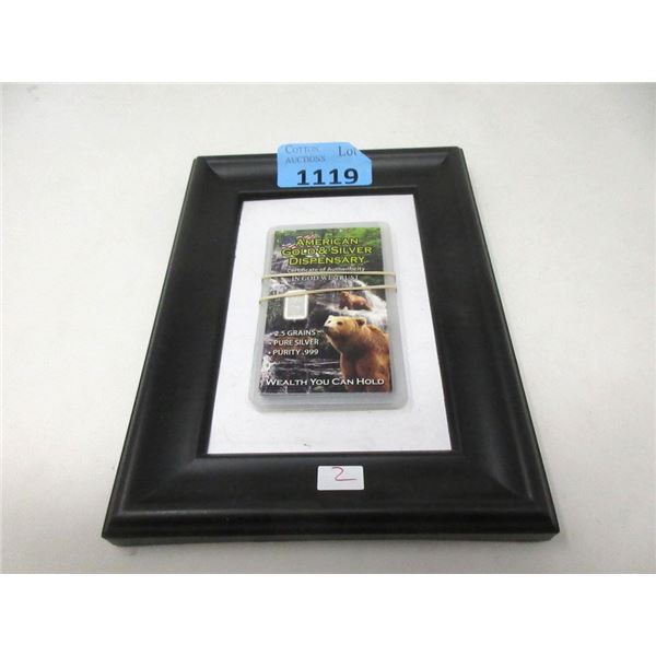 10 Limited Edition 2.5 Grain Grizzly .999 Silver Bars