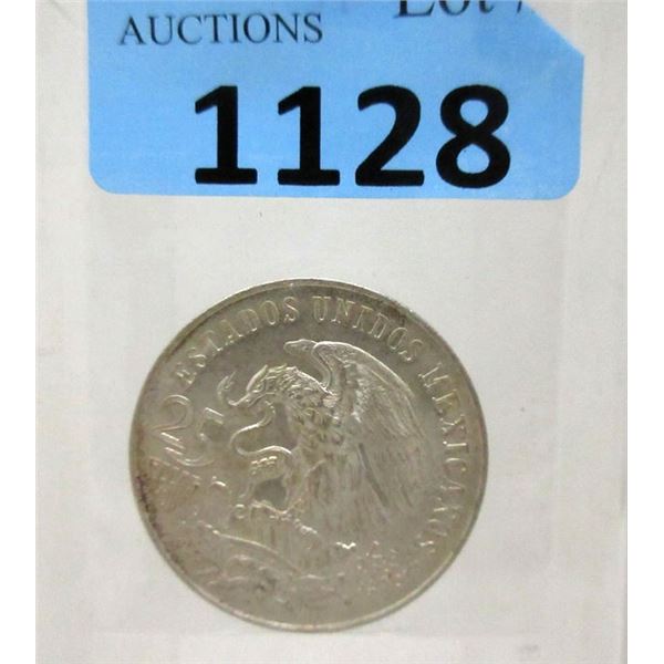 Vintage 1968 Mexico Olympics 25 Peso Silver Coin