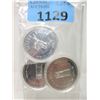 Image 1 : 3 Canadian 50% Silver Specimen Dollar Coins