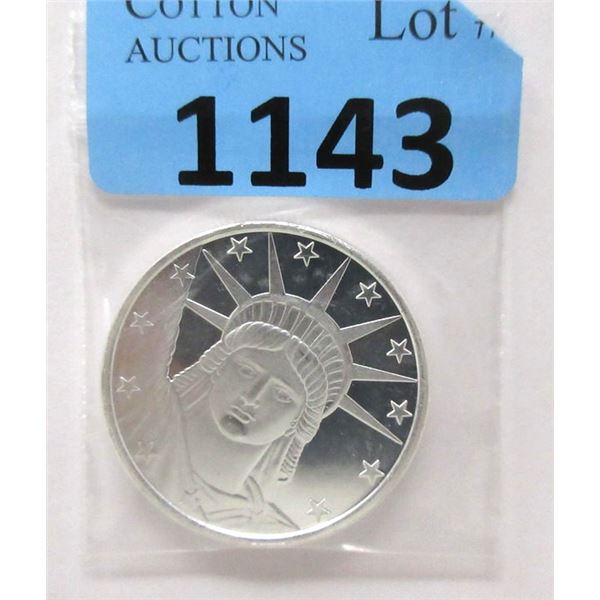 1 Oz. .999 Fine Silver "Liberty" Round