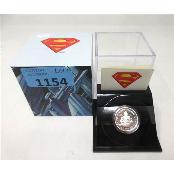 2013 Canadian .9999 Silver "Superman" $10 Coin