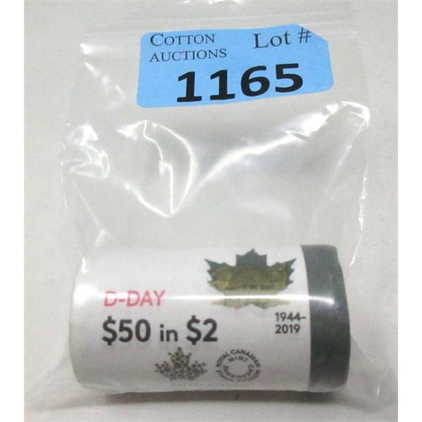 2019 Special Wrap Roll of D-Day $2 Coins