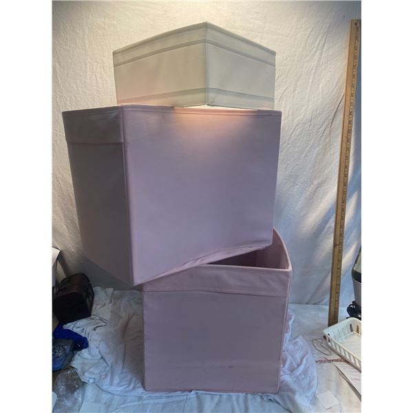 Folding storage bins
