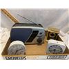 Image 1 : Memorex radio and 3 clocks