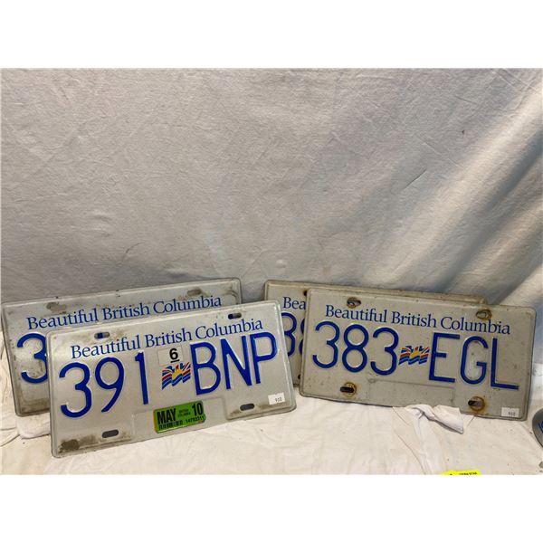 Two sets license plates