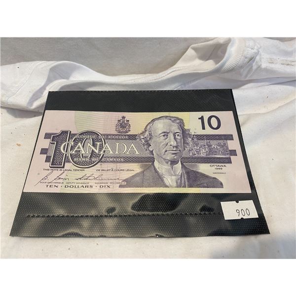 1989 $10 bill