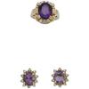 Image 1 : Amethyst, Diamond, Gold Jewelry Lot