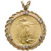 Image 1 : Gold Coin, Diamond, Gold Pendant