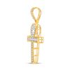 Image 2 : Mens Diamond Ankh Cross Charm Pendant 1 Cttw 10kt Yellow Gold