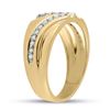 Image 4 : Mens Diamond Band Ring 1/4 Cttw 10kt Yellow Gold
