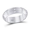 Image 1 : Diamond Wedding Machine-Set Band 1/6 Cttw 14kt White Gold