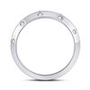 Image 4 : Diamond Wedding Machine-Set Band 1/6 Cttw 14kt White Gold
