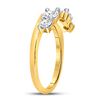 Image 4 : Diamond Solitaire Enhancer Wedding Band 3/4 Cttw 14kt Yellow Gold