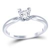 Image 1 : Princess Diamond Solitaire Bridal Wedding Engagement Ring 3/8 Cttw 14kt White Gold