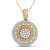 Image 1 : Diamond Circle Pendant 1/10 Cttw 10kt Yellow Gold