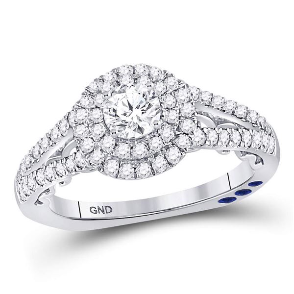 Diamond Solitaire Bridal Wedding Engagement Ring 1 Cttw 14kt White Gold