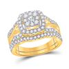 Image 1 : Diamond Bridal Wedding Ring Band Set 1 Cttw 10kt Yellow Gold