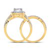 Image 3 : Diamond Bridal Wedding Ring Band Set 1 Cttw 10kt Yellow Gold