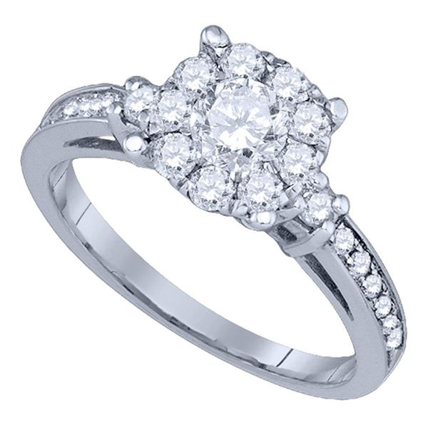 Diamond Solitaire Bridal Wedding Engagement Ring 1 Cttw 14kt White Gold