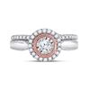 Image 2 : Diamond Bridal Wedding Ring Band Set 1/2 Cttw 10kt Two-tone Gold