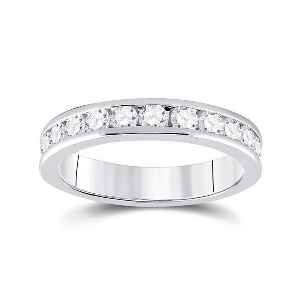Diamond Wedding Band 3/4 Cttw 14kt White Gold