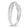 Image 2 : Diamond Ring Contour Enhancer Wedding Band 1/4 Cttw 14kt White Gold