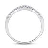 Image 3 : Diamond Ring Contour Enhancer Wedding Band 1/4 Cttw 14kt White Gold