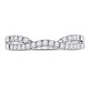 Image 4 : Diamond Ring Contour Enhancer Wedding Band 1/4 Cttw 14kt White Gold